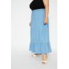 imageWomen Plus Size Denim Maxi Jean Skirt Dress Button Long Skirts for Ladies Girls