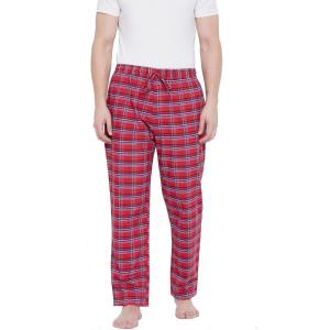 imageGypsie Blu Mens Cotton Pajama Comfy Sleepwear Stretch Bottoms Lounge Pants with Pockets ampamp Drawstring Red Medium
