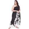 imageGypsie Blu Womens Floral Print Tube Dress Strapless Top Maxi Off Shoulder Casual Wear Summer Outfit Long Dresses TieUp Black 3X