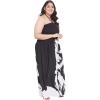 imageGypsie Blu Womens Floral Print Tube Dress Strapless Top Maxi Off Shoulder Casual Wear Summer Outfit Long Dresses TieUp Black 3X