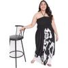 imageGypsie Blu Womens Floral Print Tube Dress Strapless Top Maxi Off Shoulder Casual Wear Summer Outfit Long Dresses TieUp Black 3X