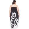 imageGypsie Blu Womens Floral Print Tube Dress Strapless Top Maxi Off Shoulder Casual Wear Summer Outfit Long Dresses TieUp Black 3X