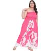imageGypsie Blu Womens Floral Print Tube Dress Strapless Top Maxi Off Shoulder Casual Wear Summer Outfit Long Dresses TieUp Fuchsia 3X