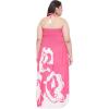 imageGypsie Blu Womens Floral Print Tube Dress Strapless Top Maxi Off Shoulder Casual Wear Summer Outfit Long Dresses TieUp Fuchsia 3X