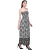 imageOussum Maxi Resort Wear Women Off Shoulder Summer Dress Elastic Casual Tube Dress for LadiesBlack  White Paisley