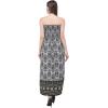 imageOussum Maxi Resort Wear Women Off Shoulder Summer Dress Elastic Casual Tube Dress for LadiesBlack  White Paisley