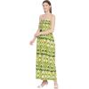 imageOussum Maxi Resort Wear Women Off Shoulder Summer Dress Elastic Casual Tube Dress for LadiesLight Green Geometric