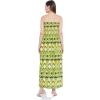imageOussum Maxi Resort Wear Women Off Shoulder Summer Dress Elastic Casual Tube Dress for LadiesLight Green Geometric