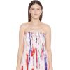 imageOussum Maxi Resort Wear Women Off Shoulder Summer Dress Elastic Casual Tube Dress for LadiesMulticolor Tie Dye