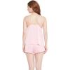 imageOussum Women Soft Comfy Sexy Satin PJ Set Sleepwear Lingerie 2 Piece Silk Nightwear Cami Top With ShortsAlmond Blossom