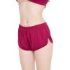 imageOussum Women Soft Comfy Sexy Satin PJ Set Sleepwear Lingerie 2 Piece Silk Nightwear Cami Top With ShortsDark Red