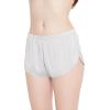 imageOussum Women Soft Comfy Sexy Satin PJ Set Sleepwear Lingerie 2 Piece Silk Nightwear Cami Top With ShortsGlacier Gray