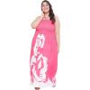 imageGypsie Blu Womens Floral Print Tube Dress Strapless Top Maxi Off Shoulder Casual Wear Summer Outfit Long Dresses TieUp Fuchsia 3X