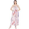 imageOussum Maxi Resort Wear Women Off Shoulder Summer Dress Elastic Casual Tube Dress for LadiesMulticolor Tie Dye