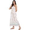 imageGypsie Blu Maxi Resort Wear Women Off Shoulder Summer Dress Elastic Casual Tube Dress for Ladies White 3X