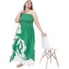 imageGypsie Blu Women Polyester Tube Dress Floral Printed Off Shoulder Evening Party Tube Dresses3X