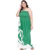 imageGypsie Blu Women Polyester Tube Dress Floral Printed Off Shoulder Evening Party Tube Dresses3X