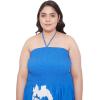 imageGypsie Blu Womens Floral Print Tube Dress Strapless Top Maxi Off Shoulder Casual Wear Summer Outfit Long Dresses TieUp Blue 3X