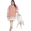 imageOussum Short Caftans for Women Plus Size Kaftan Tunic Tops Polyester Summer Beach Clothing Mini Cover Ups Dress for LadiesB09kh9zsr8