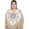imageOussum Short Caftans for Women Plus Size Kaftan Tunic Tops Polyester Summer Beach Clothing Mini Cover Ups Dress for LadiesBlack Floral