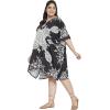 imageOussum Short Caftans for Women Plus Size Kaftan Tunic Tops Polyester Summer Beach Clothing Mini Cover Ups Dress for LadiesBlack Kimono Kaftan Short Dress