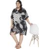 imageOussum Short Caftans for Women Plus Size Kaftan Tunic Tops Polyester Summer Beach Clothing Mini Cover Ups Dress for LadiesBlack Kimono Kaftan Short Dress