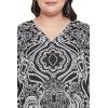 imageOussum Short Caftans for Women Plus Size Kaftan Tunic Tops Polyester Summer Beach Clothing Mini Cover Ups Dress for LadiesBlack Paisley