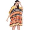imageOussum Short Caftans for Women Plus Size Kaftan Tunic Tops Polyester Summer Beach Clothing Mini Cover Ups Dress for LadiesMulticolor Dashiki