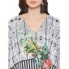imageOussum Short Caftans for Women Plus Size Kaftan Tunic Tops Polyester Summer Beach Clothing Mini Cover Ups Dress for LadiesWhite  Black