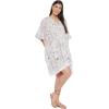 imageOussum Short Caftans for Women Plus Size Kaftan Tunic Tops Polyester Summer Beach Clothing Mini Cover Ups Dress for LadiesWhite Paisley Short Tunic
