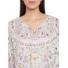 imageOussum Short Caftans for Women Plus Size Kaftan Tunic Tops Polyester Summer Beach Clothing Mini Cover Ups Dress for LadiesWhite Paisley Short Tunic