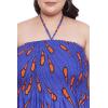 imageWomen Casual Maxi Tube Dress Bohemian Smocked Dresses Vintage Halter Summer Sundresses Printed Top Beachwear 3X Blue Ankara Batik