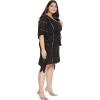 imageWomen Summer Beach Party Mini Dress Rayon Lurex Tunic Blouse Tops Plus Size Short Kaftan Cover Up for Girls Black