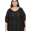 imageWomen Summer Beach Party Mini Dress Rayon Lurex Tunic Blouse Tops Plus Size Short Kaftan Cover Up for Girls Black