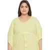 imageWomen Summer Beach Party Mini Dress Rayon Lurex Tunic Blouse Tops Plus Size Short Kaftan Cover Up for Girls Lemon Yellow