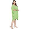 imageWomen Summer Beach Party Mini Dress Rayon Lurex Tunic Blouse Tops Plus Size Short Kaftan Cover Up for Girls Light Green