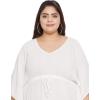 imageWomen Summer Beach Party Mini Dress Rayon Lurex Tunic Blouse Tops Plus Size Short Kaftan Cover Up for Girls White
