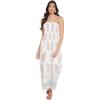 imageGypsie Blu Maxi Resort Wear Women Off Shoulder Summer Dress Elastic Casual Tube Dress for Ladies White 3X