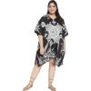 Black Kimono Kaftan Short Dress