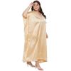 imageCaftans for Women Satin Silk Embroidery Long Kaftan Plus Size Beach Cover Ups Embroidered Maxi Dresses for LadiesApricot Gelato