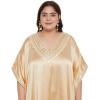 imageCaftans for Women Satin Silk Embroidery Long Kaftan Plus Size Beach Cover Ups Embroidered Maxi Dresses for LadiesApricot Gelato