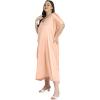 imageCaftans for Women Satin Silk Embroidery Long Kaftan Plus Size Beach Cover Ups Embroidered Maxi Dresses for LadiesApricot Tan