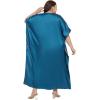 imageCaftans for Women Satin Silk Embroidery Long Kaftan Plus Size Beach Cover Ups Embroidered Maxi Dresses for LadiesCorsair Blue