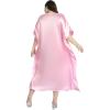 imageCaftans for Women Satin Silk Embroidery Long Kaftan Plus Size Beach Cover Ups Embroidered Maxi Dresses for LadiesCrystal Rose