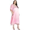 imageCaftans for Women Satin Silk Embroidery Long Kaftan Plus Size Beach Cover Ups Embroidered Maxi Dresses for LadiesCrystal Rose