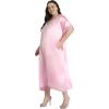 imageCaftans for Women Satin Silk Embroidery Long Kaftan Plus Size Beach Cover Ups Embroidered Maxi Dresses for LadiesCrystal Rose