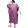 imageCaftans for Women Satin Silk Embroidery Long Kaftan Plus Size Beach Cover Ups Embroidered Maxi Dresses for LadiesCyclamen