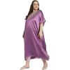 imageCaftans for Women Satin Silk Embroidery Long Kaftan Plus Size Beach Cover Ups Embroidered Maxi Dresses for LadiesCyclamen
