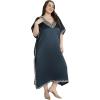 imageCaftans for Women Satin Silk Embroidery Long Kaftan Plus Size Beach Cover Ups Embroidered Maxi Dresses for LadiesDarkest Spruce