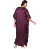 imageCaftans for Women Satin Silk Embroidery Long Kaftan Plus Size Beach Cover Ups Embroidered Maxi Dresses for LadiesGrape Wine